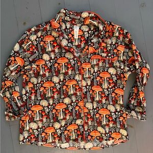 Anthropologie Fungi Forest Print Shirt